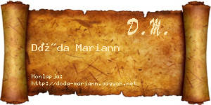 Dóda Mariann névjegykártya